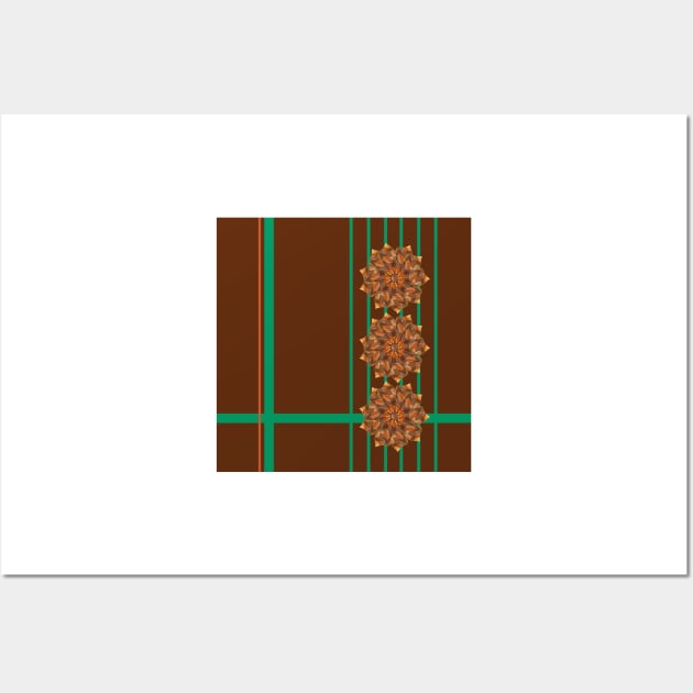 Flowers in a Square Pattern Wall Art by Heatherian